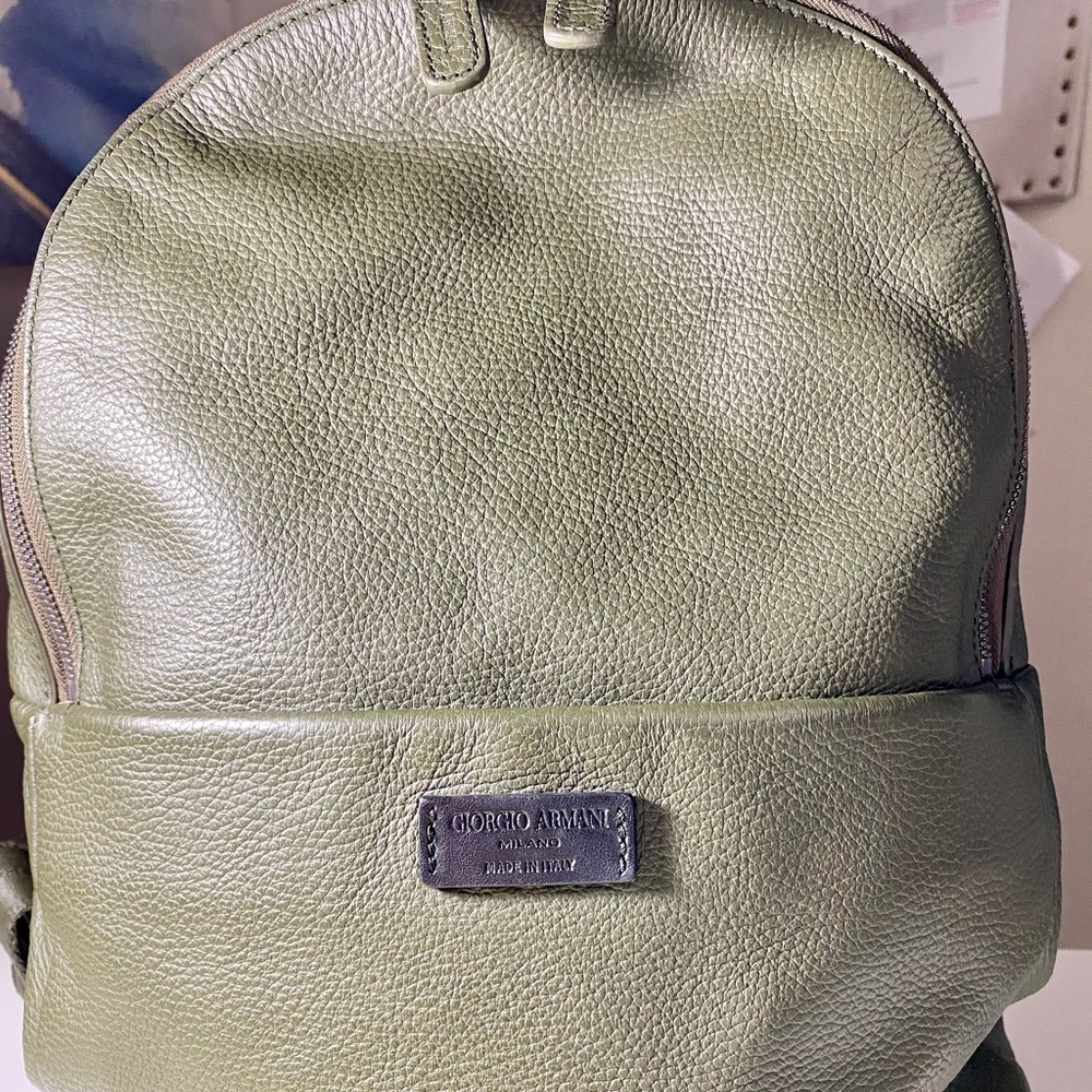 Leather Backpack.